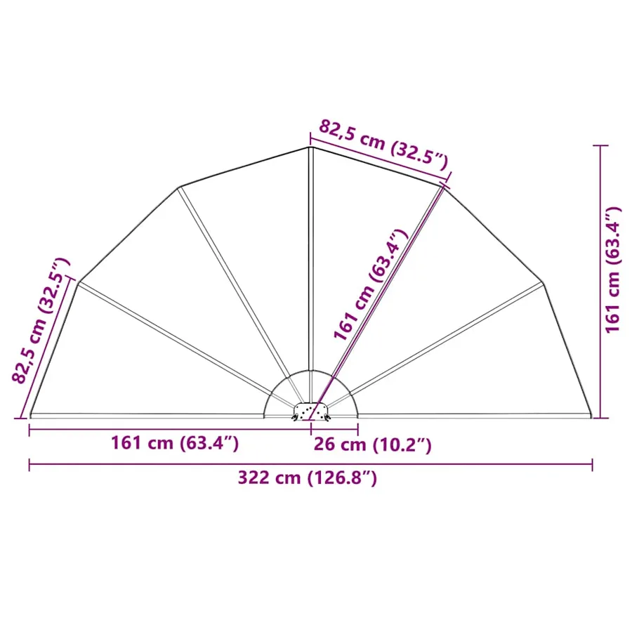 Auvent latéral pliable de terrasse Terre cuite 160 cm - 10