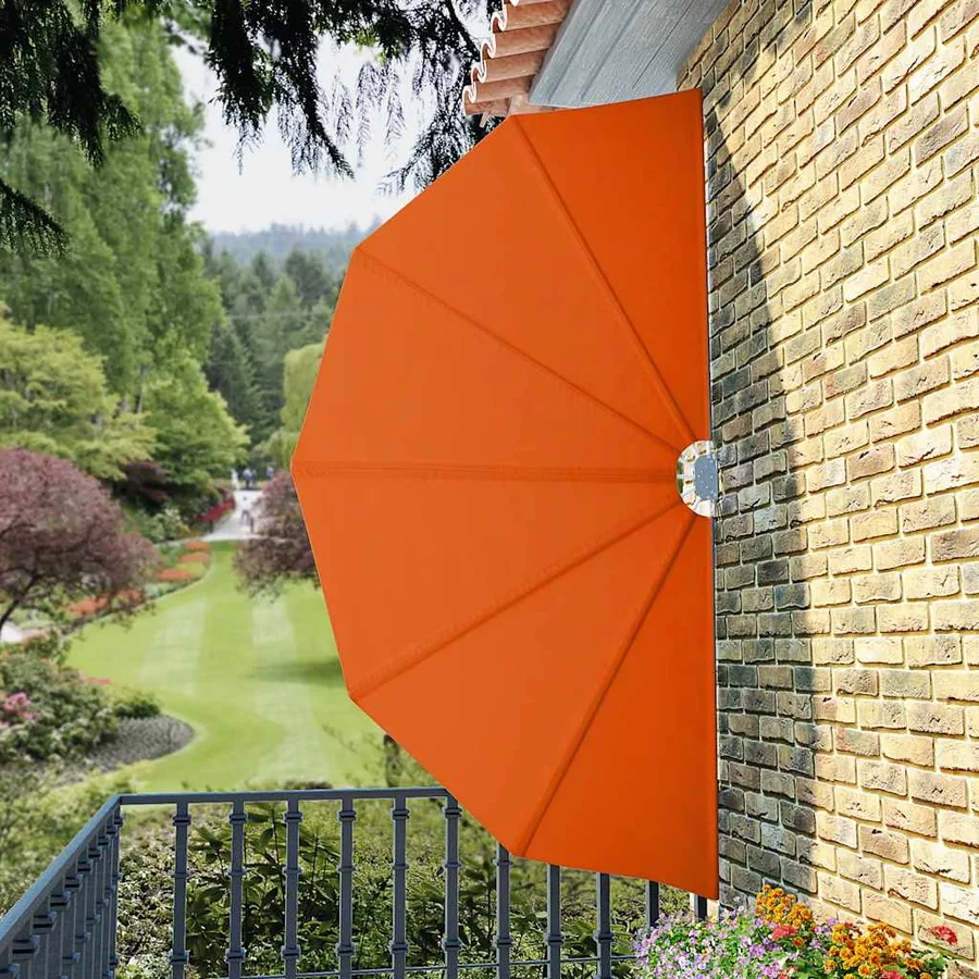 Auvent latéral pliable de terrasse Terre cuite 160 cm - 4