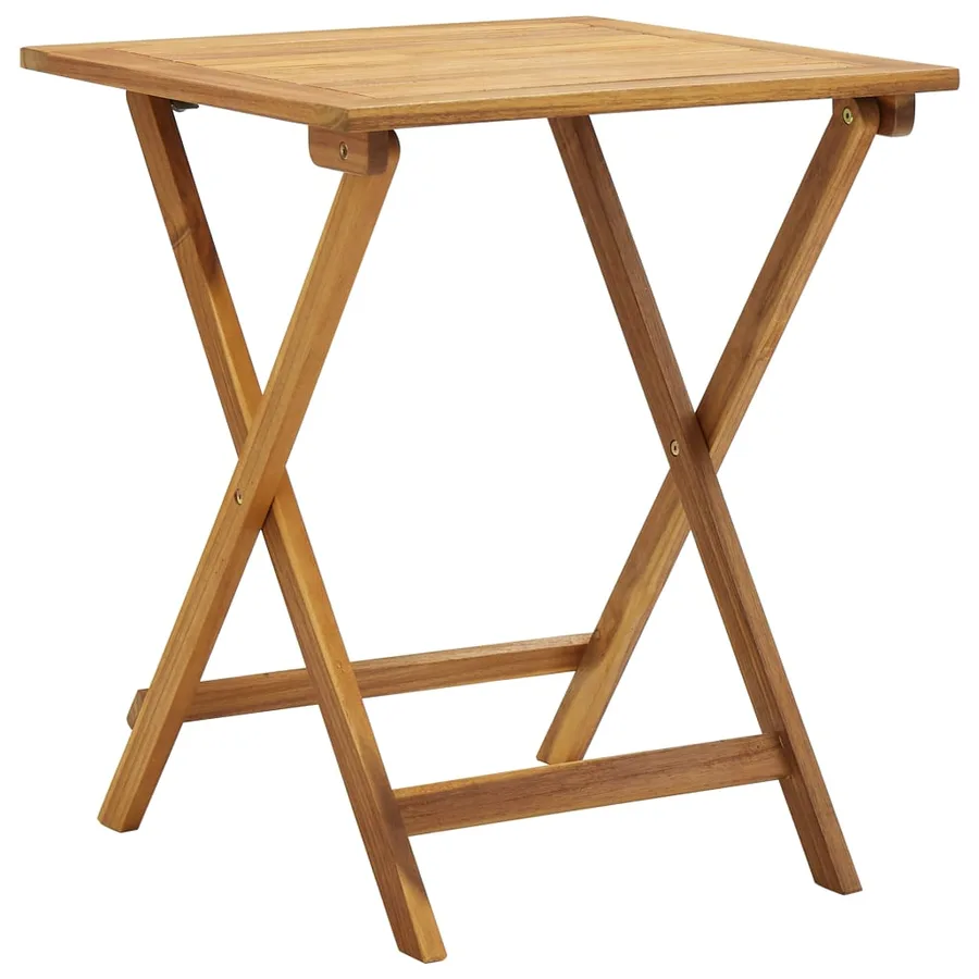 Ensemble de bistro pliable 3 pcs et coussins bois acacia solide - 3