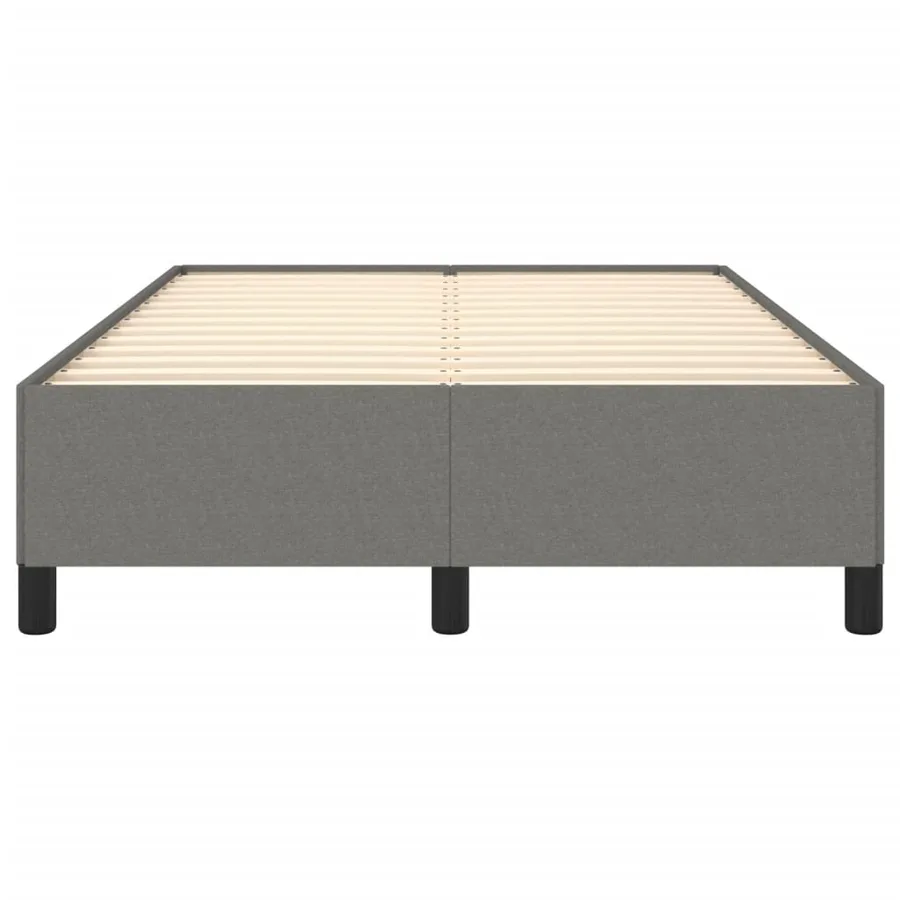Cadre de lit sans matelas gris foncé 120x200 cm tissu - 5