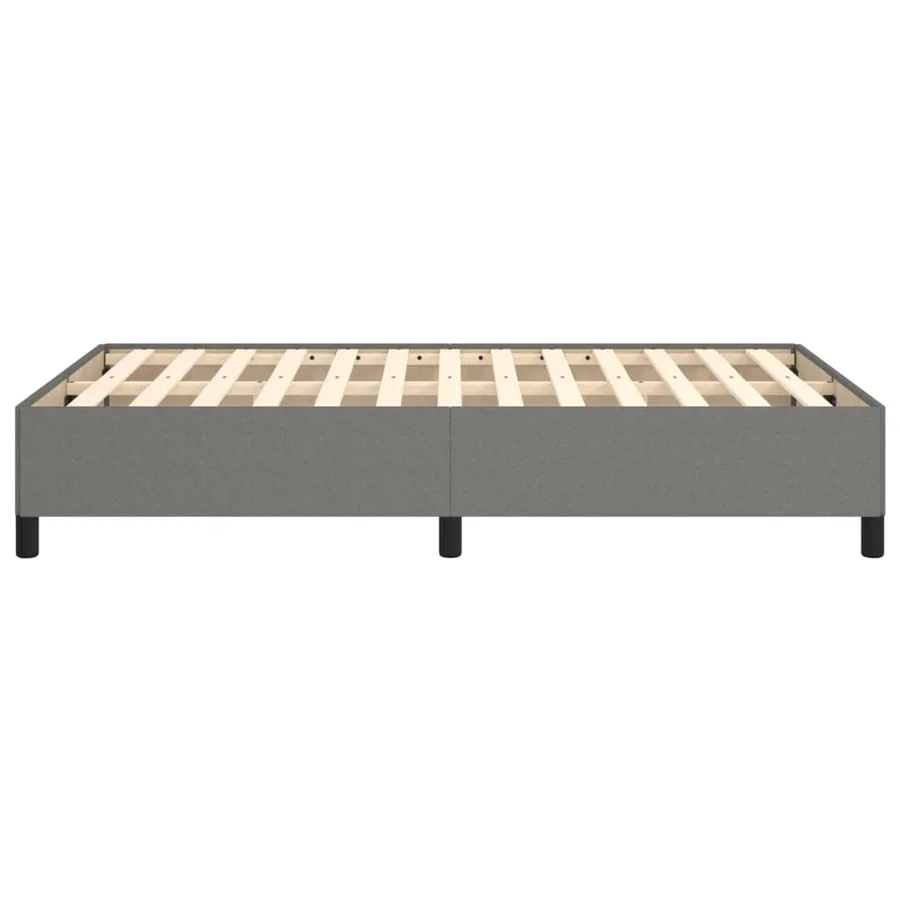 Cadre de lit sans matelas gris foncé 120x200 cm tissu - 6