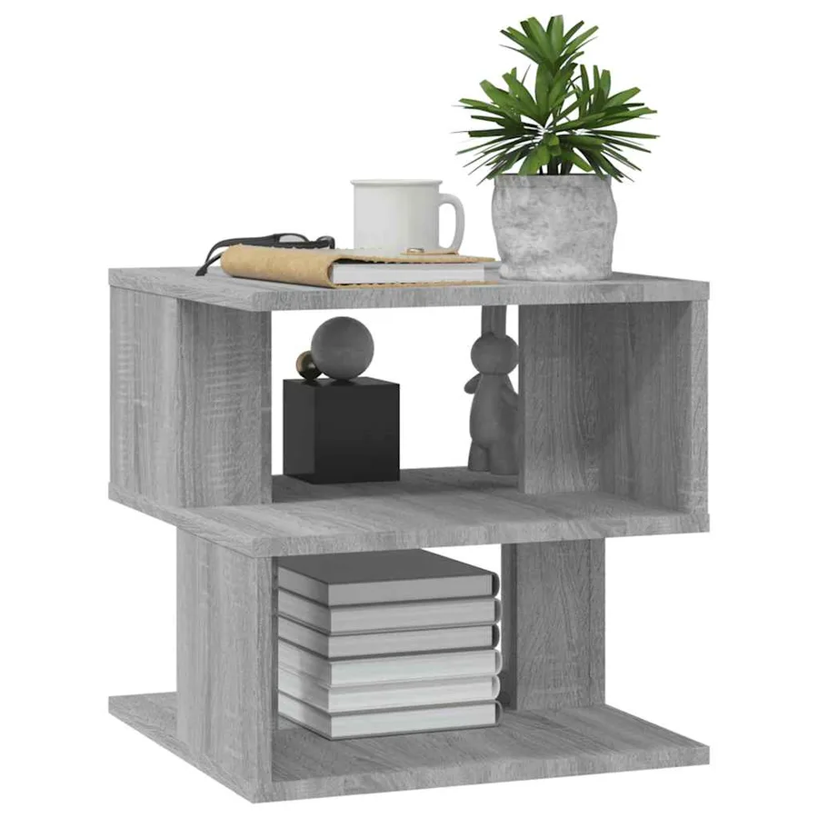 Table d'appoint Sonoma gris 40x40x40 cm Bois d'ingénierie - 5