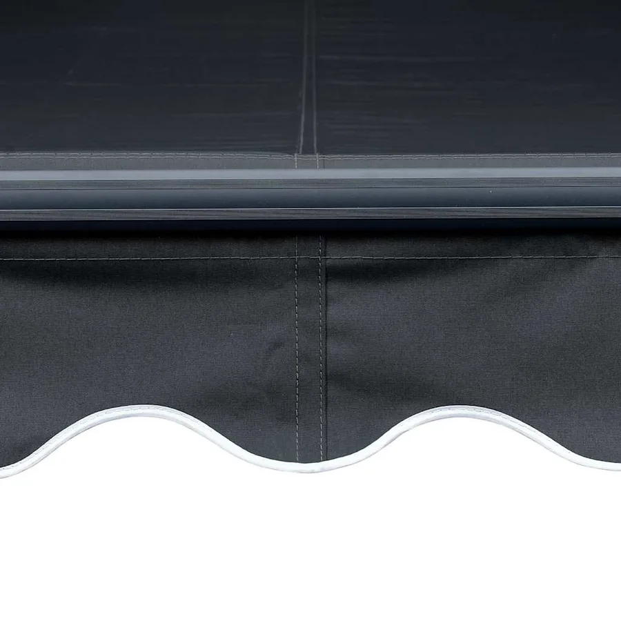 Auvent manuel rétractable avec LED 350x250 cm Anthracite - 7