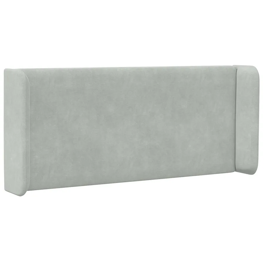 Oreille de tête de lit Gris clair 40,5 x 40,5 x 4 cm Velours - 3