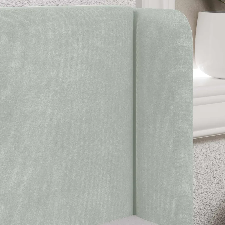 Oreille de tête de lit Gris clair 40,5 x 40,5 x 4 cm Velours - 4