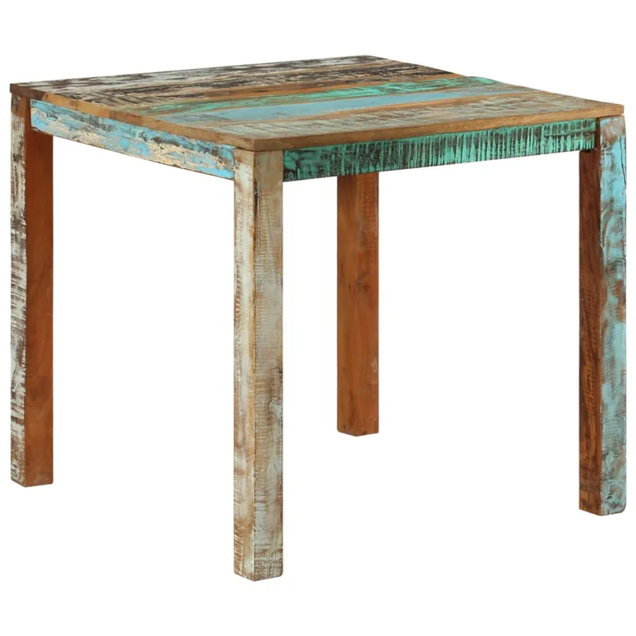 Table à manger 82x80x76 cm Bois de récupération massif - 10