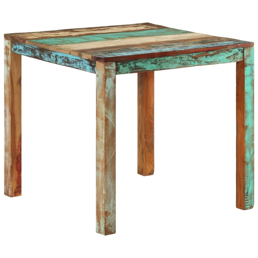 Table à manger 82x80x76 cm Bois de récupération massif - 11