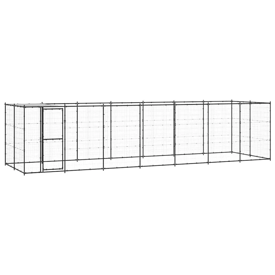 Chenil extérieur Acier avec toit 16,94 m² - 2