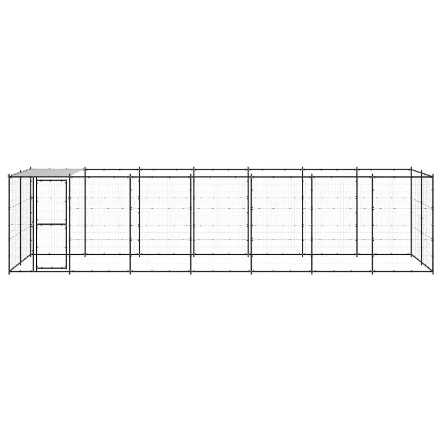 Chenil extérieur Acier avec toit 16,94 m² - 4
