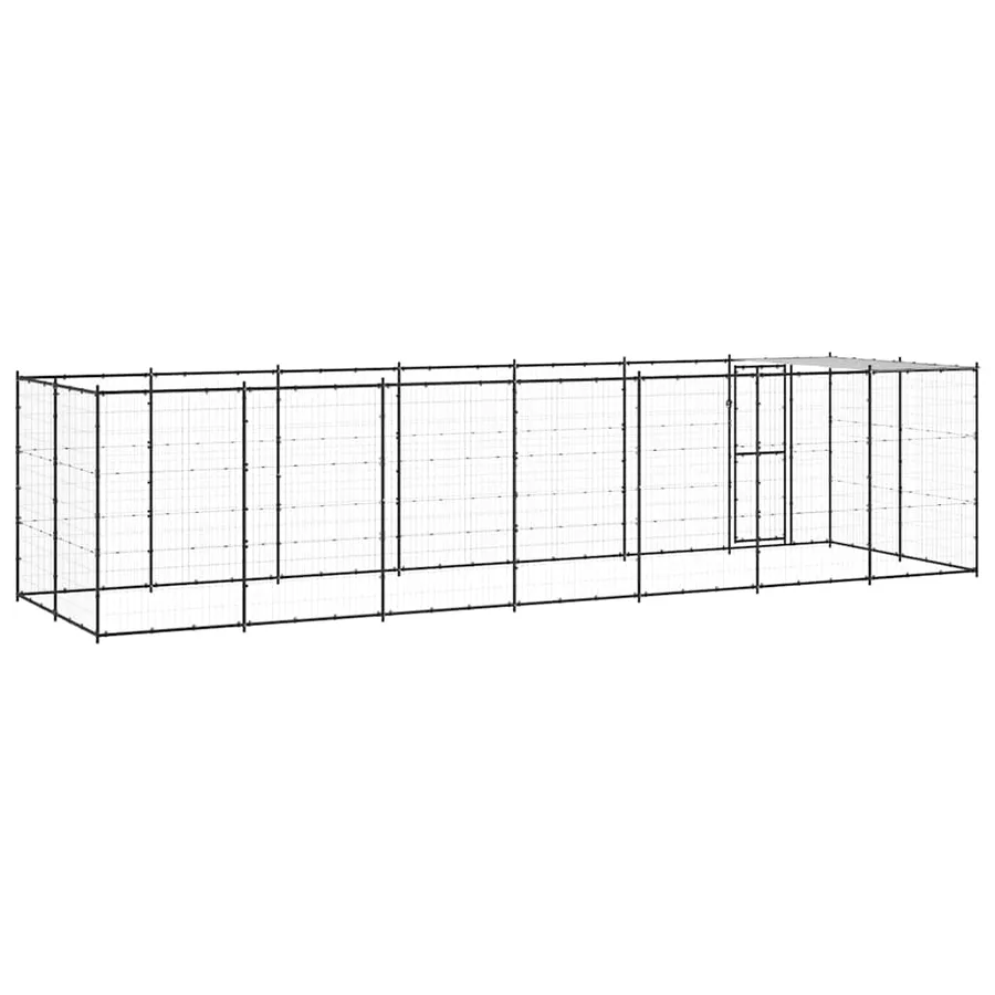 Chenil extérieur Acier avec toit 16,94 m² - 6