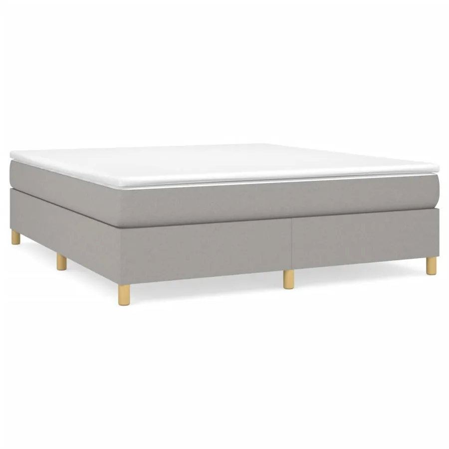 Sommier à lattes de lit avec matelas Gris clair 160x200cm Tissu - 2