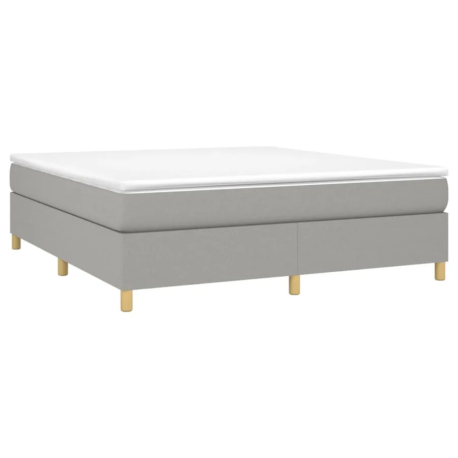Sommier à lattes de lit avec matelas Gris clair 160x200cm Tissu - 3