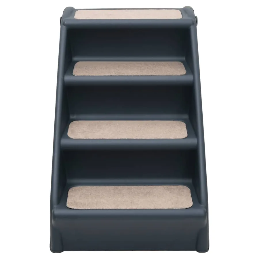 Escalier pliable à 4 marches pour chiens Gris foncé - 3