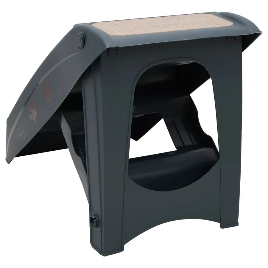 Escalier pliable à 4 marches pour chiens Gris foncé - 5
