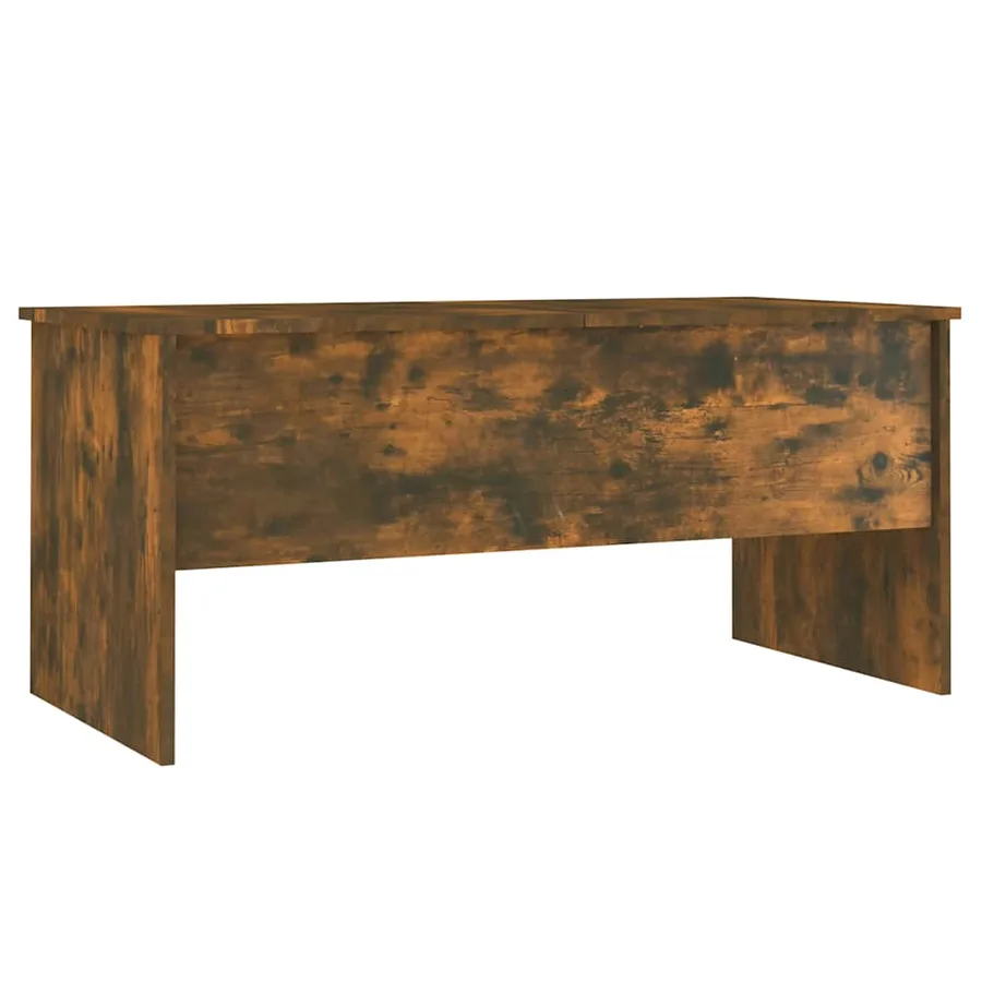 Table basse Chêne fumé 102x50,5x46,5 cm Bois d'ingénierie - 5