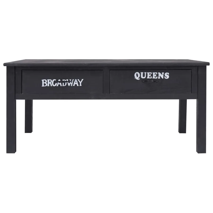 Table basse Noir 100x50x45 cm Bois - 4