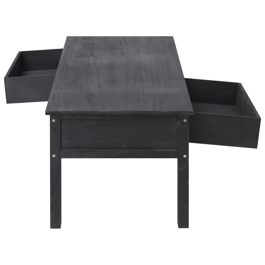 Table basse Noir 100x50x45 cm Bois - 7