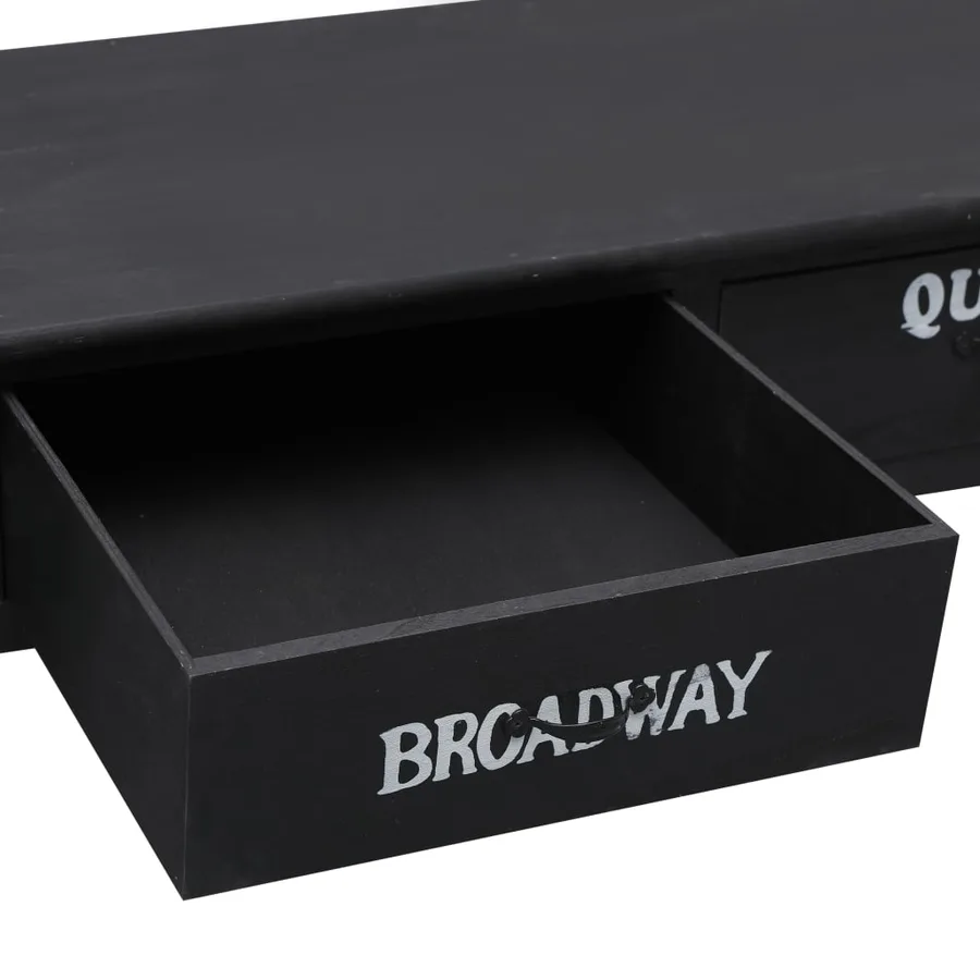 Table basse Noir 100x50x45 cm Bois - 8