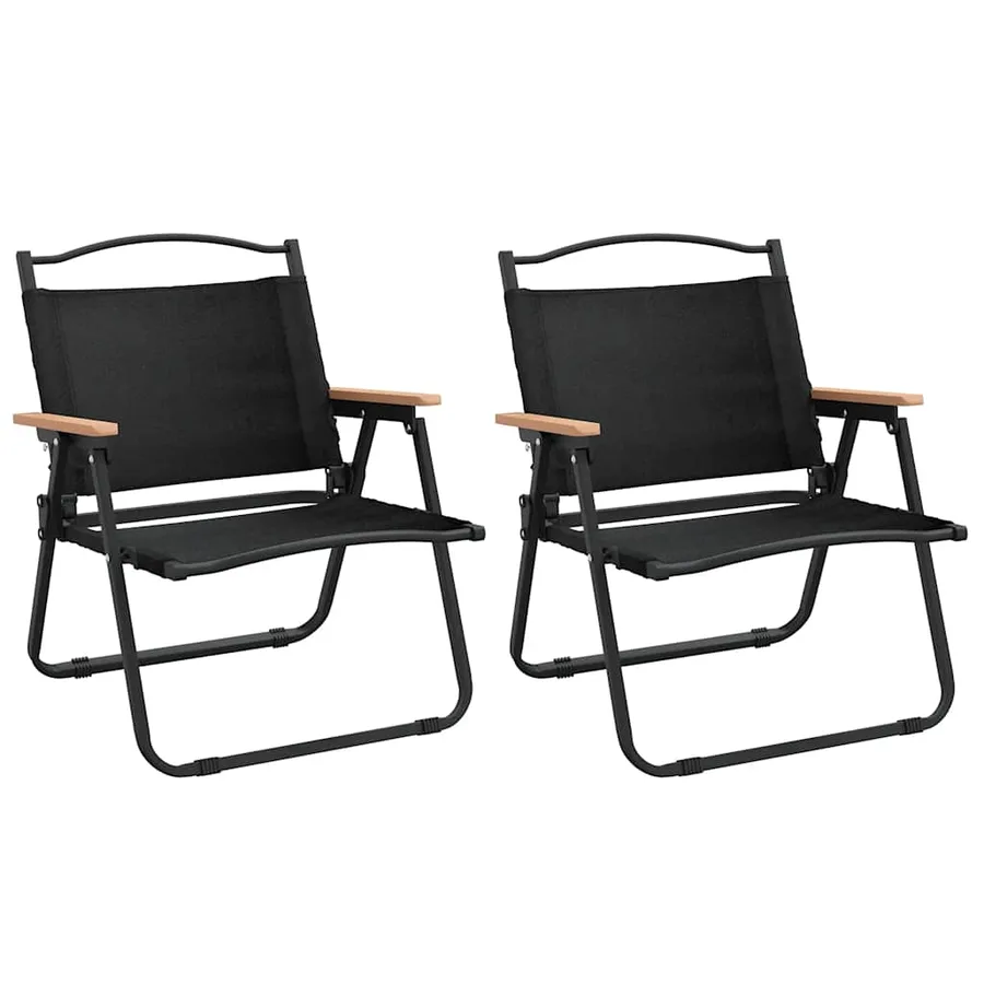 Chaises de camping lot de 2 Noir 54x43x59 cm Tissu Oxford - 2
