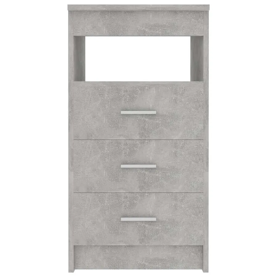 Armoire à tiroirs Gris béton 40x50x76 cm Bois d'ingénierie - 4