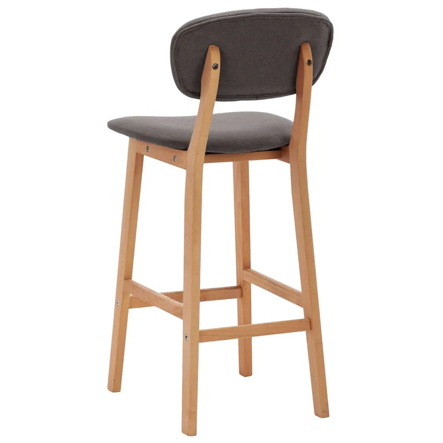 Tabourets de bar lot de 2 gris clair tissu - 5