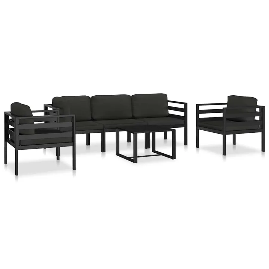 Canapé central sectionnel avec coussins Aluminium Anthracite - 14