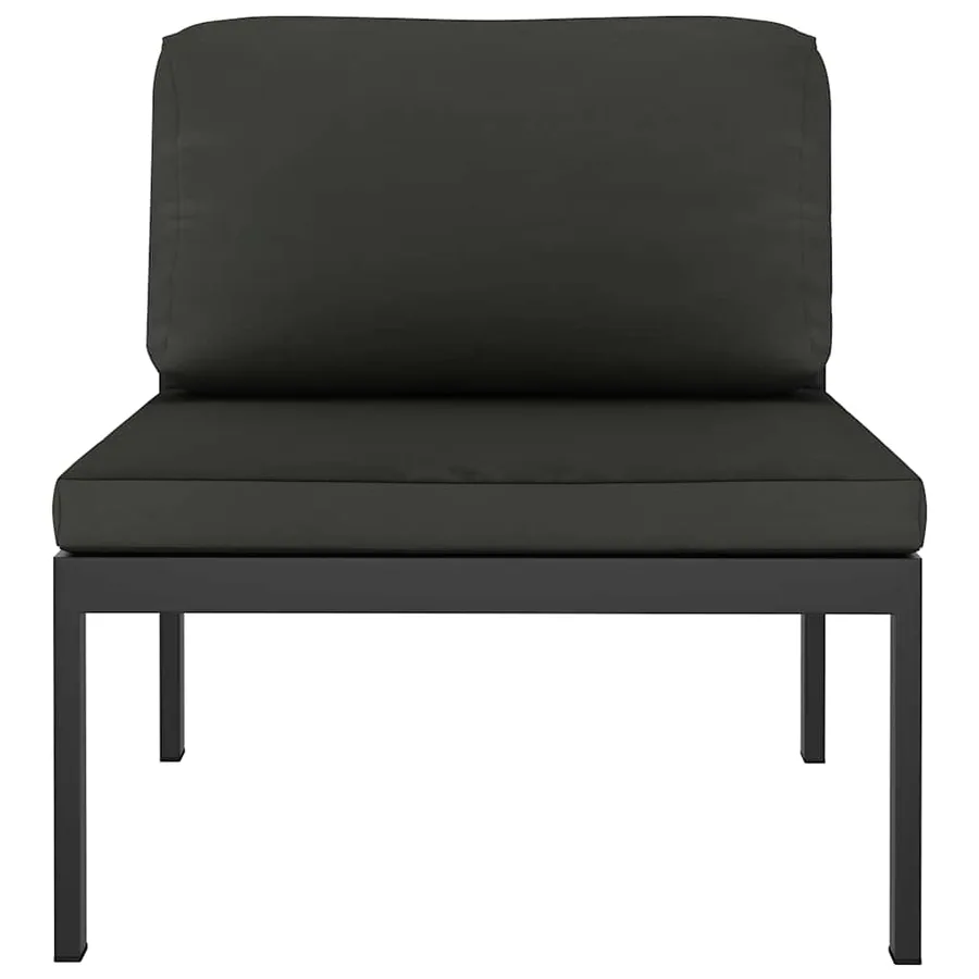 Canapé central sectionnel avec coussins Aluminium Anthracite - 3