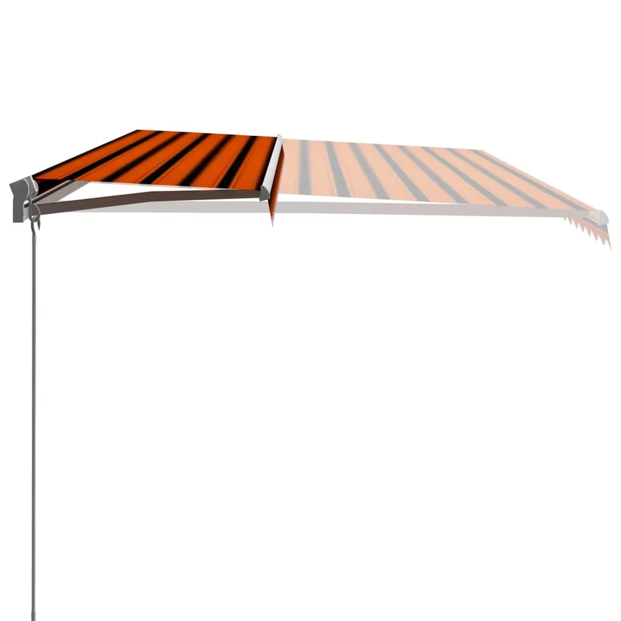 Auvent manuel rétractable 600x300 cm Orange et marron - 4