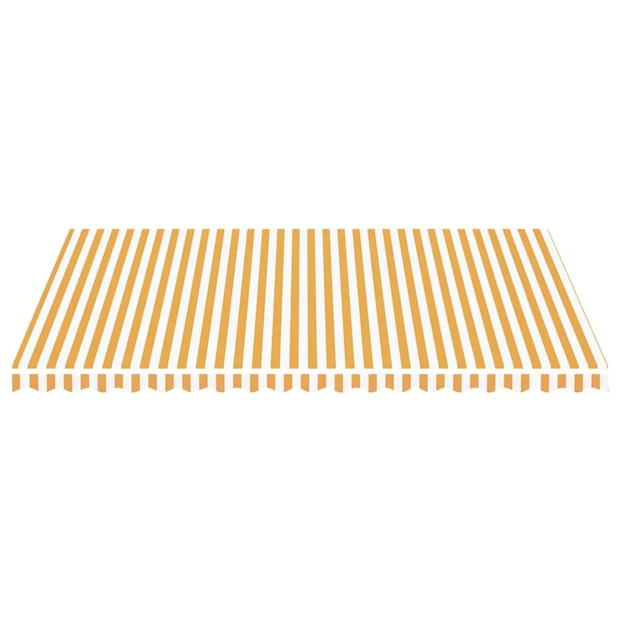 Tissu de remplacement pour auvent jaune et blanc 5x3,5 m polyester - 3