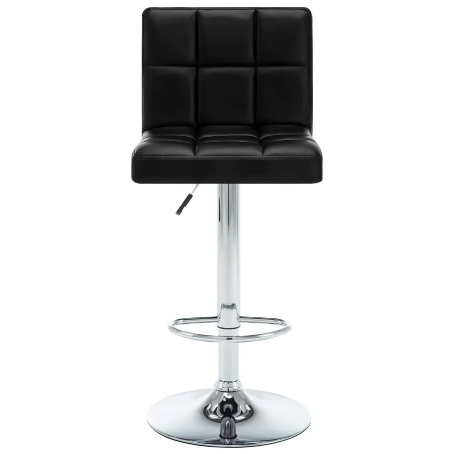 Tabourets de bar lot de 2 noir similicuir - 3