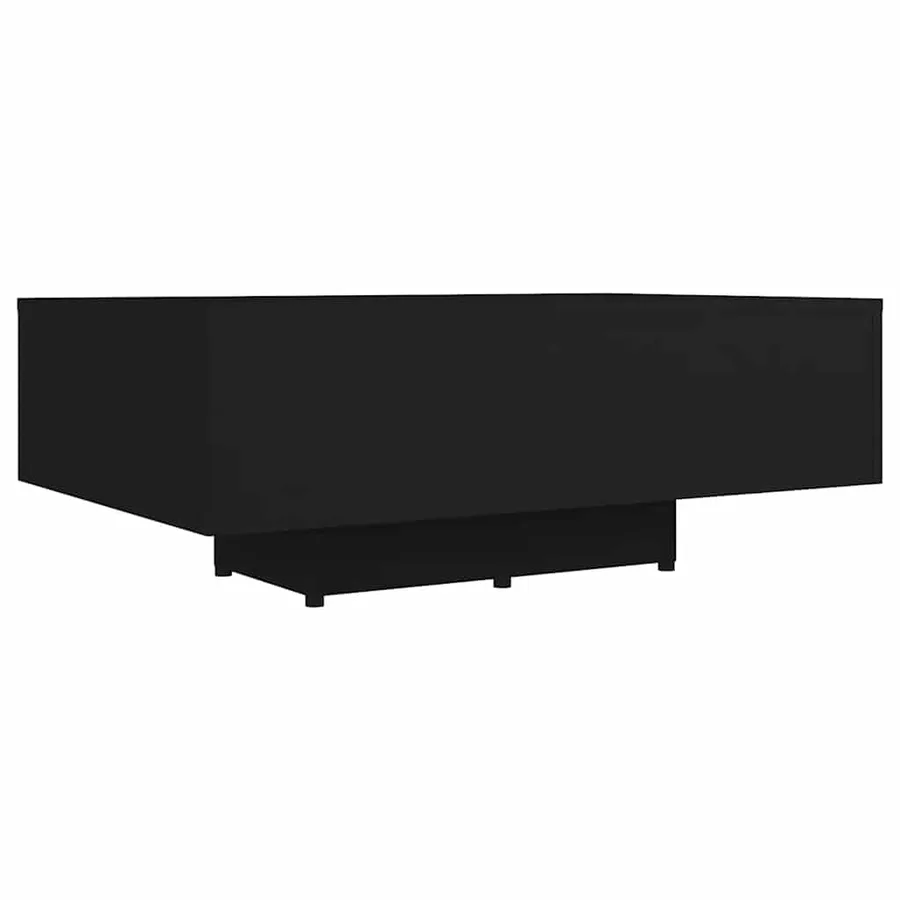 Table basse Noir 85x55x31 cm Bois d'ingénierie - 2