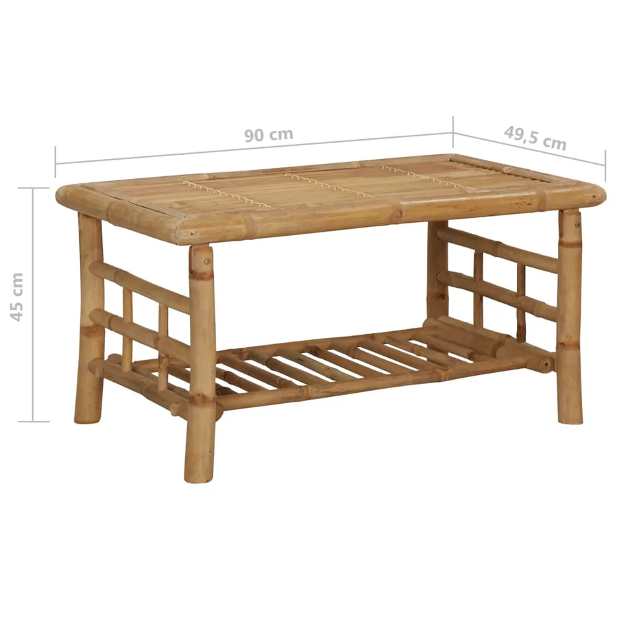 Salon de jardin 4 pcs avec coussins Bambou - 15