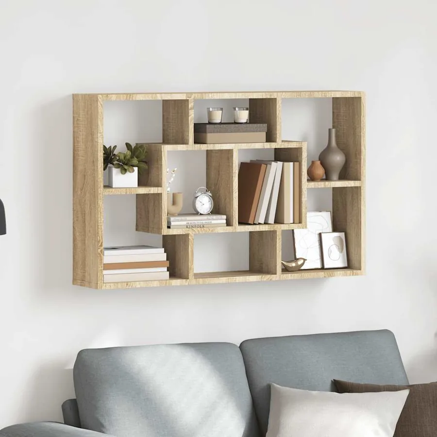 Étagère murale Chêne Sonoma 85x16x52,5 cm Bois d'ingénierie
