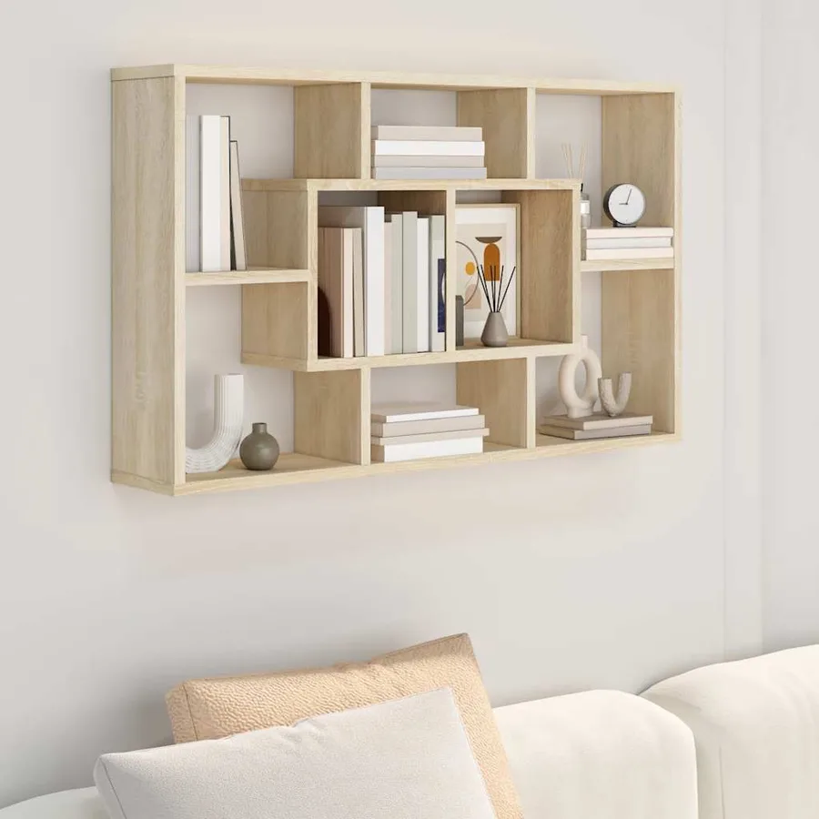 Étagère murale Chêne Sonoma 85x16x52,5 cm Bois d'ingénierie - 3