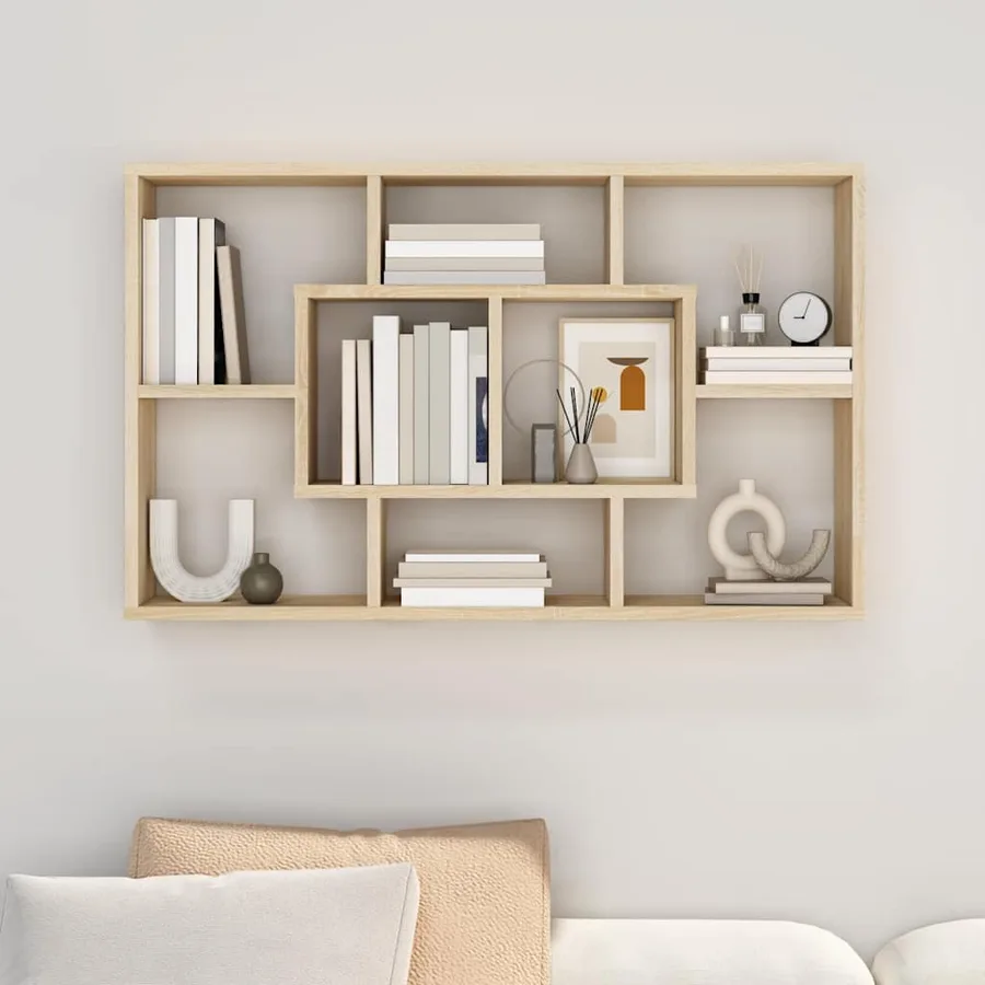 Étagère murale Chêne Sonoma 85x16x52,5 cm Bois d'ingénierie - 4