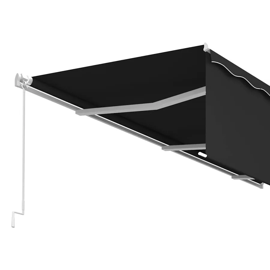 Auvent manuel rétractable avec store 6x3 m Anthracite - 4