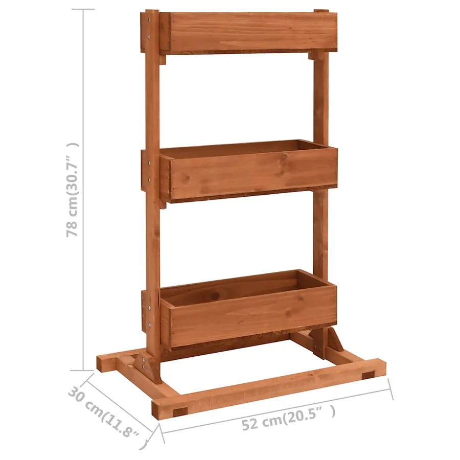 Jardinière 52x30x78 cm Bois de sapin - 6