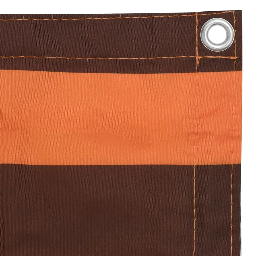 Écran de balcon Orange et marron 75x600 cm Tissu Oxford - 3