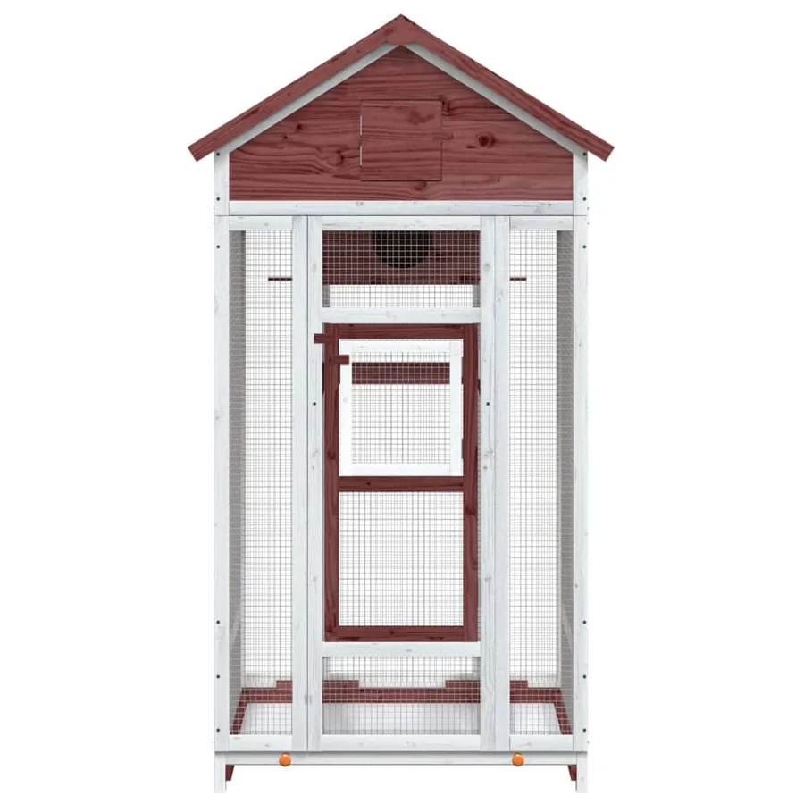 Maison à oiseaux moka 91,5x53x170 cm bois massif de pin - 3