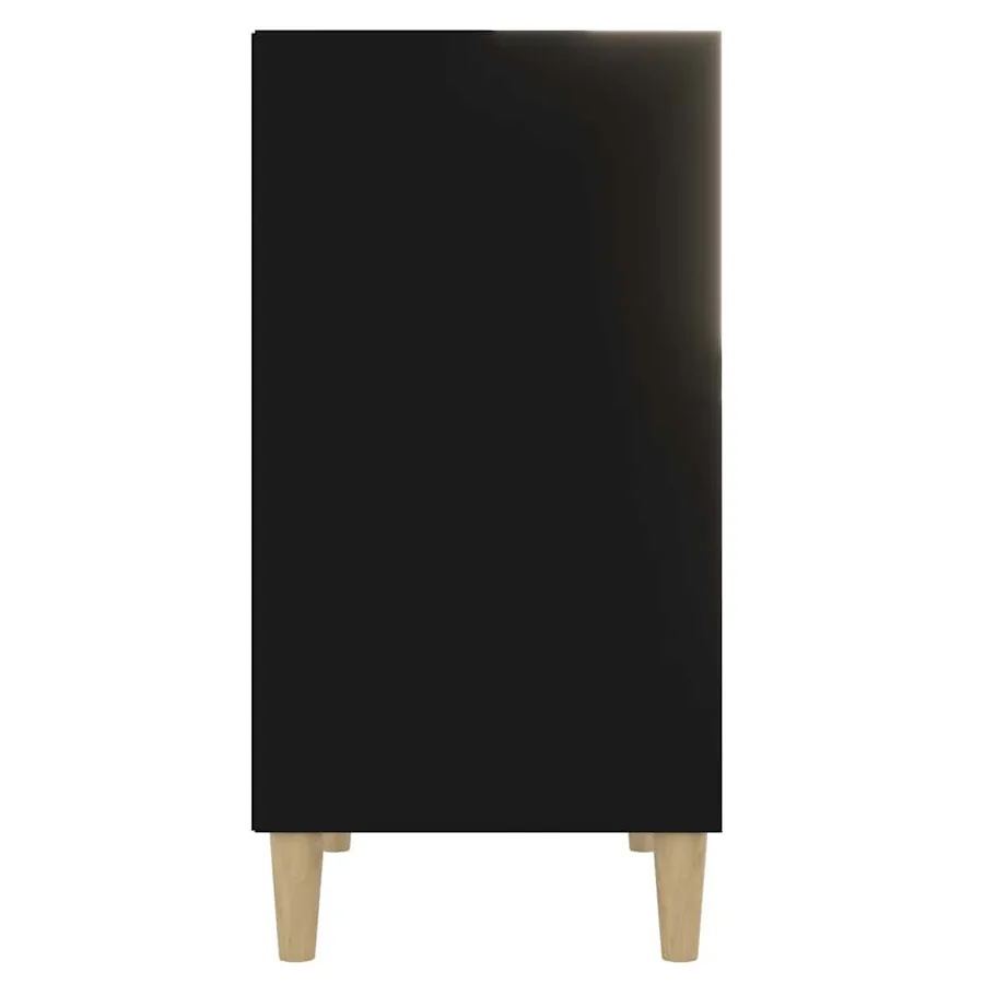 Buffet noir 57x35x70 cm bois d’ingénierie - 5