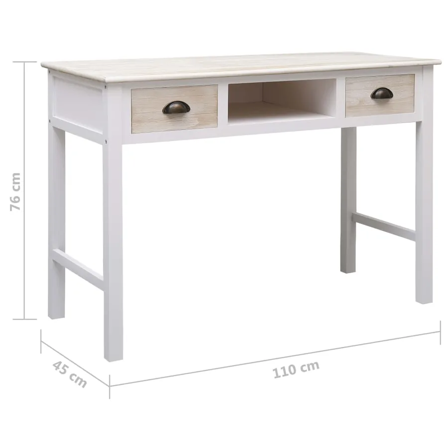 Table console 110x45x76 cm bois - 8