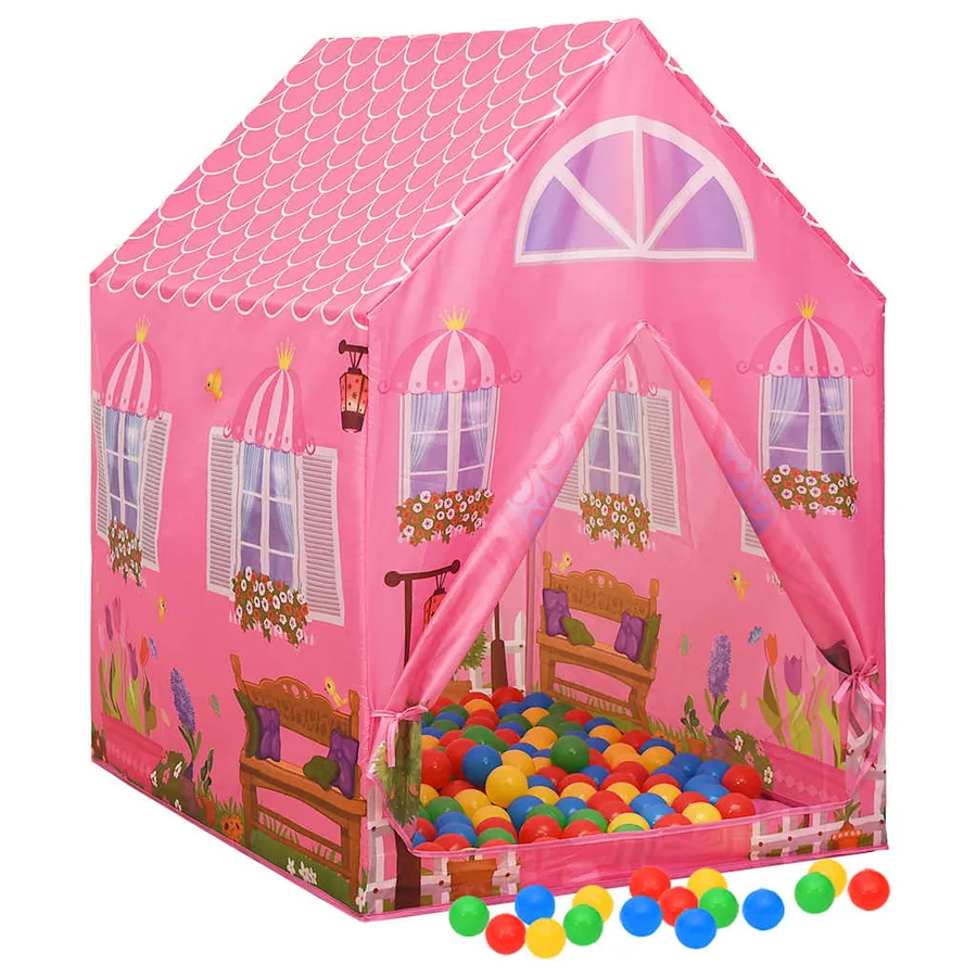 Tente de jeu pour enfants Rose 69x94x104 cm - 3