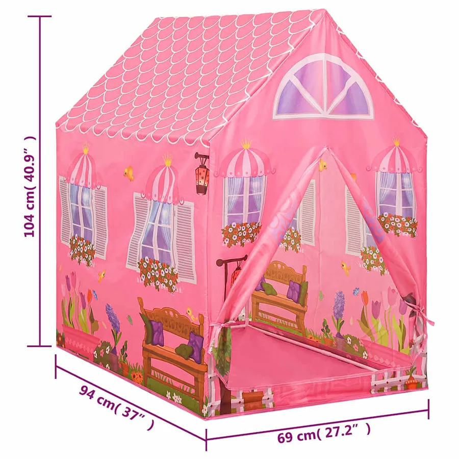 Tente de jeu pour enfants Rose 69x94x104 cm - 8