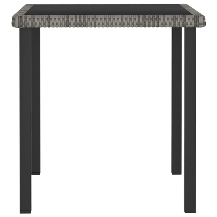 Ensemble à manger de jardin 5 pcs Résine tressée Gris - 4