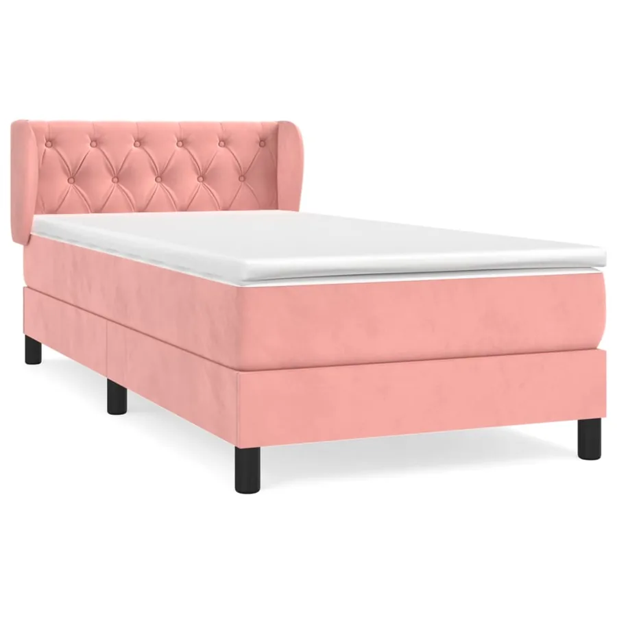 Sommier à lattes de lit et matelas Rose 80x200 cm Velours - 2