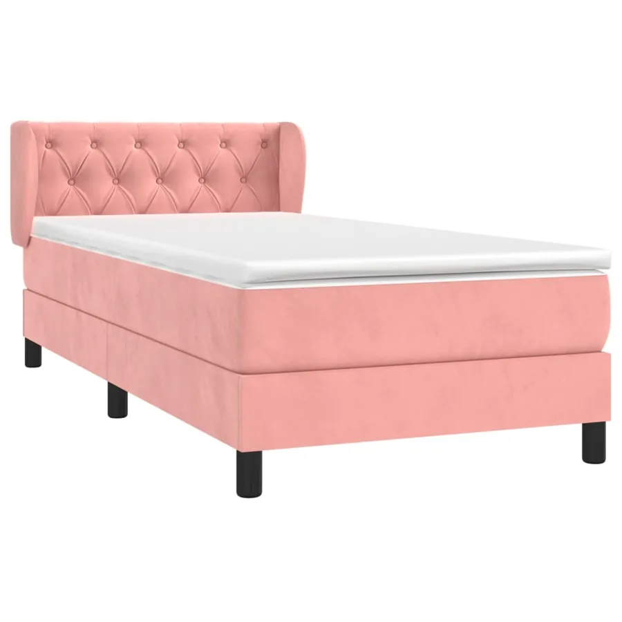 Sommier à lattes de lit et matelas Rose 80x200 cm Velours - 3