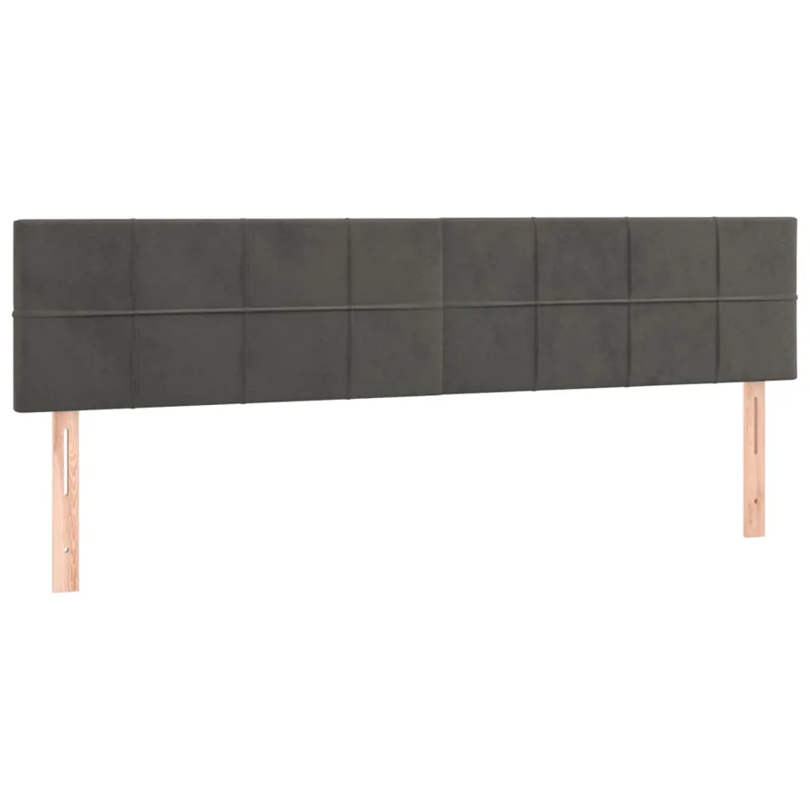 Sommier à lattes de lit et matelas Gris foncé 200x200cm Velours - 6