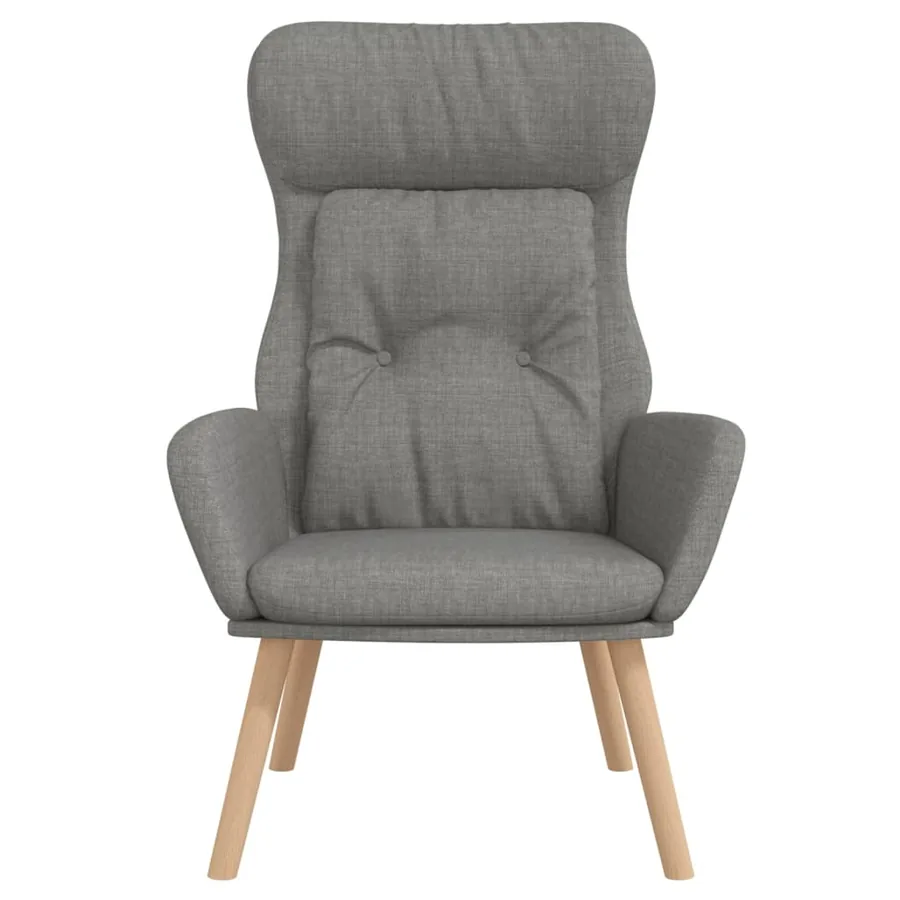 Chaise de relaxation Gris clair Tissu - 3