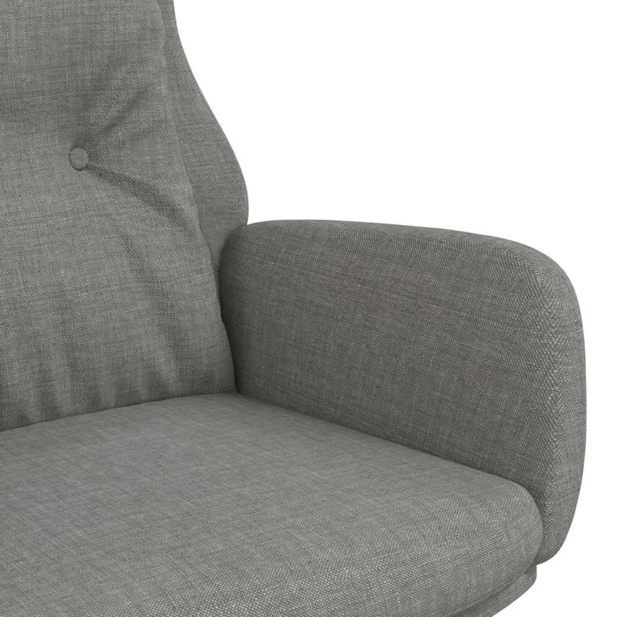 Chaise de relaxation Gris clair Tissu - 6