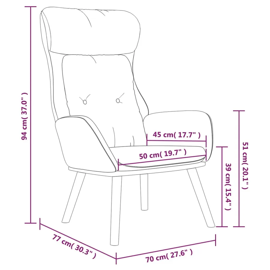 Chaise de relaxation Gris clair Tissu - 8